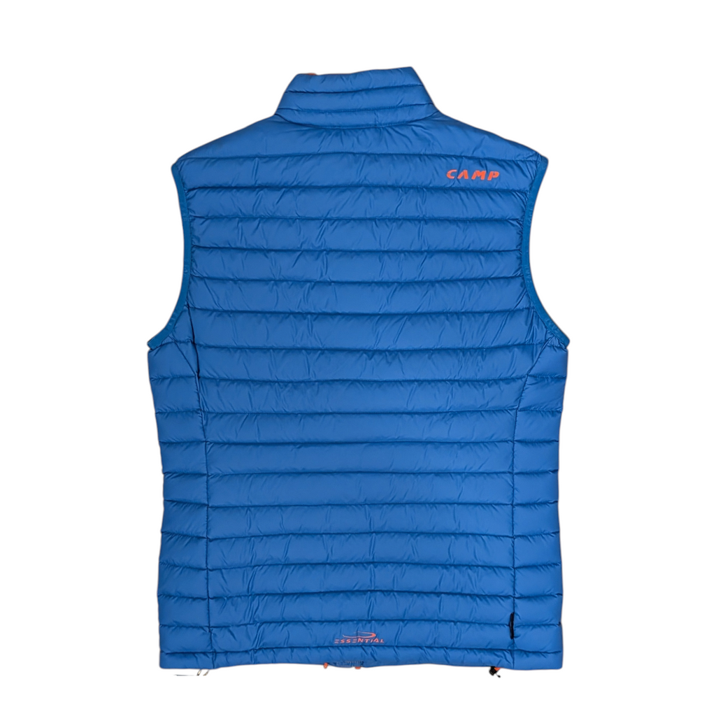 Gilet doudoune bleu CAMP ED Motion Vest de 4c+ avec rembourrage en duvet, tissu léger et poches zippées