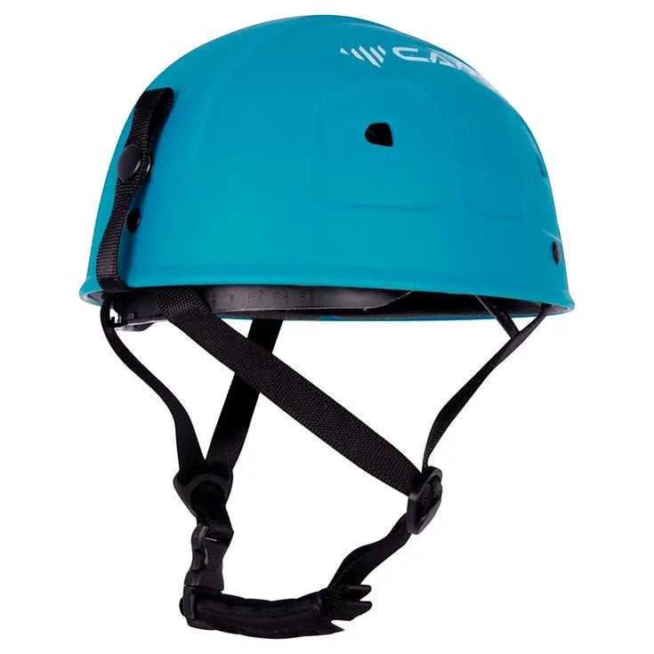 Vue arrière du casque d’escalade CAMP Rockstar bleu montrant le système de réglage et les sangles.