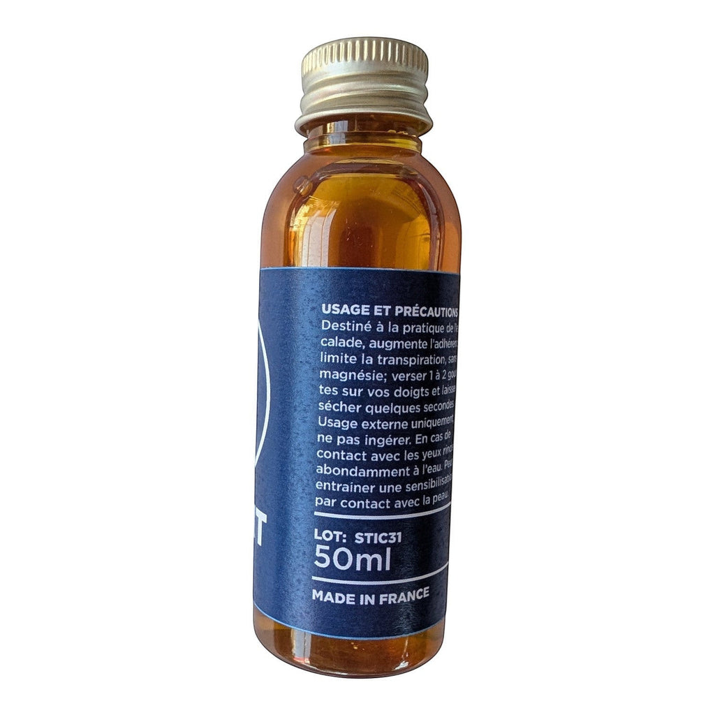 Dos du flacon Stic It 50 ml avec les instructions d'utilisation et les précautions.